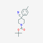 TERT-BUTYL 4-CYANO-4-P-TOLYLPIPERIDINE-1-CARBOXYLATE结构式