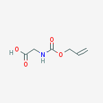 N-{[(Prop-2-en-1-yl)oxy]carbonyl}glycine, ({[(Prop-2-en-1-yl)oxy]carbonyl}amino)acetic acid结构式