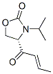 (4S)-N-巴豆酰基-4-异丙基-2-恶唑烷酮结构式