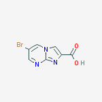 Structure of 6-BROMO-IMIDAZO[1,2-A]PYRIMIDINE-2-CARBOXYLIC ACID, 95%