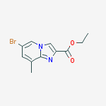 Structure of IMIDAZO[1,2-A]PYRIDINE-2-CARBOXYLIC ACID, 6-BROMO-8-METHYL-, ETHYL ESTER