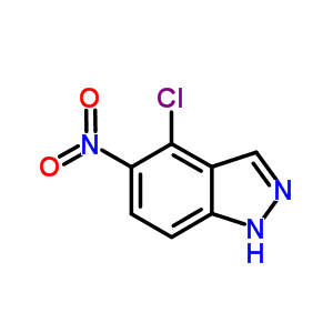 Structure of 4-CHLORO-5-NITRO-(1H)INDAZOLE