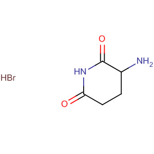 Structure of 2,6-Piperidinedione, 3-amino-, monohydrobromide