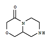 Structure of Pyrazino[2,1-c][1,4]oxazin-4(3H)-one,  hexahydro-