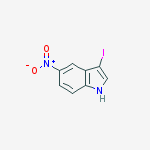 Structure of 3-IODO-5-NITRO-1H-INDOLE