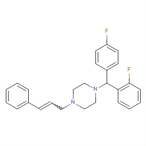 Structure of Piperazine,1-[(2-fluorophenyl)(4-fluorophenyl)methyl]-4-(3-phenyl-2-propenyl)-