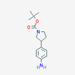 Structure of 2-Methyl-2-propanyl 3-(4-aminophenyl)-1-pyrrolidinecarboxylate
