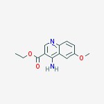 4-Amino-6-methoxyquinoline-3-carboxylic acid ethyl ester结构式