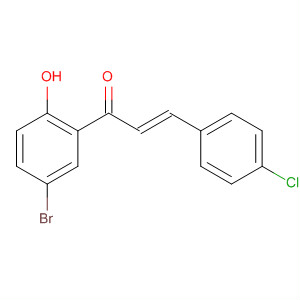 Structure of 2-Propen-1-one, 1-(5-bromo-2-hydroxyphenyl)-3-(4-chlorophenyl)-,(2E)-