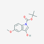 1-Boc-5-methoxy-1H-indol-3-ol结构式