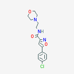 Structure of 5-(4-chlorophenyl)-N-(2-morpholinoethyl)isoxazole-3-carboxamide