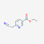 Structure of 3-Pyridinecarboxylic acid, 6-(cyanoMethyl)-, ethyl ester