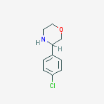 Chemical structure of 3-(4-chlorophenyl)morpholine