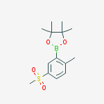 Structure of 4,4,5,5-tetramethyl-2-(2-methyl-5-(methylsulfonyl)phenyl)-1,3,2-dioxaborolane