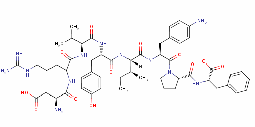 Structure of (P-AMINO-PHE6)-ANGIOTENSIN II