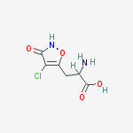 Structure of 2-amino-3-(4-chloro-3-oxo-1,2-oxazol-5-yl)propanoic Acid