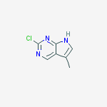 Structure of 1H-Pyrrolo[2,3-d]pyrimidine, 2-chloro-5-methyl-