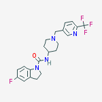 Structure of 5-FLUORO-N-(1-([6-(TRIFLUOROMETHYL)PYRIDIN-3-YL]METHYL)PIPERIDIN-4-YL)INDOLINE-1-CARBOXAMIDE