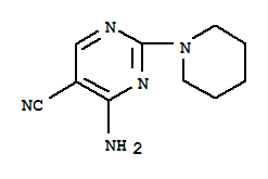 Structure of 4-AMINO-2-(1-PIPERIDINYL)PYRIMIDINE-5-CARBONITRILE