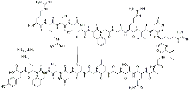 Structure of ARG-ARG-SER-SER-CYS-PHE-GLY-GLY-ARG-ILE-ASP-ARG-ILE-GLY-ALA-GLN-SER-GLY-LEU-GLY-CYS-ASN-SER-PHE-ARG-TYR