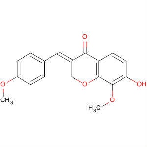 Structure of 4H-1-Benzopyran-4-one,2,3-dihydro-7-hydroxy-8-methoxy-3-[(4-methoxyphenyl)methylene]-, (E)-