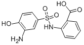 Structure of 2-[[(3-Amino-4-hydroxyphenyl)sulphonyl]amino]benzoic acid