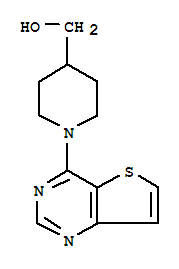 Structure of (1-Thieno[3,2-d]pyrimidin-4-ylpiperid-4-yl)methanol