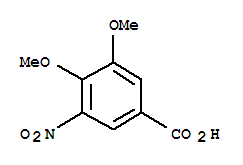 3,4-DIMETHOXY-5-NITRO-BENZOIC ACID结构式