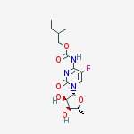 Structure of 5-Deoxy-5-fluoro-N-[(2-methylbutoxy)carbonyl]cytidine