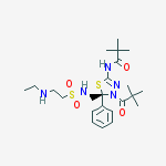 Structure of (-)-N-[4-(2,2-Dimethylpropanoyl)-5-[[2-(ethylamino)ethanesulfonamido]methyl]-5-phenyl-4,5-dihydro-1,3,4-thiadiazol-2-yl]-2,2-dimethylpropanamide