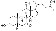 7-酮基-3ALPHA,12ALPHA-二羟基胆烷酸结构式