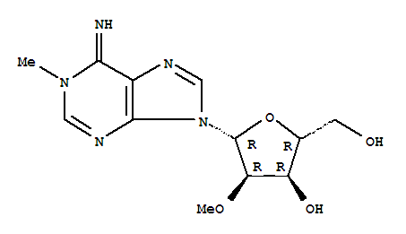 (2R,3R,4R,5R)-5-(6-amino-1-methyl-2H-purin-9-yl)-2-(hydroxymethyl)-4-m ethoxy-oxolan-3-ol结构式