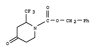 Structure of N-1-CBZ-2-TRIFLUOROMETHYL PIPERIDIN-4-ONE