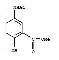 5-乙酰氨基-2-甲基苯甲酸甲酯结构式