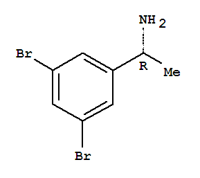 Structure of Benzenemethanamine, 3,5-dibromo-α-methyl-, (αR)-