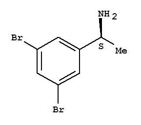 Structure of Benzenemethanamine, 3,5-dibromo-α-methyl-, (αS)-