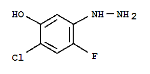 2-chloro-4-fluoro-5-hydrazinylphenol结构式