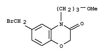 Structure of 6-(bromomethyl)-4-(3-methoxypropyl)-2H-benzo[b][1,4]oxazin-3(4H)-one