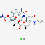 Structure of 17-AAG (HYDROCHLORIDE), 98%