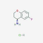 (R)-4-氨基-6-氟-2,3-二氢苯并吡喃盐酸盐结构式