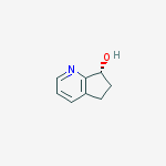 Structure of 5H-Cyclopenta[b]pyridin-7-ol, 6,7-dihydro,(7R)-