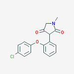 3-[2-(4-CHLOROPHENOXY)PHENYL]-1-METHYL-PYRROLIDINE-2,4-DIONE结构式