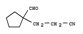 Structure of Cyclopentanepropanenitrile,1-formyl-