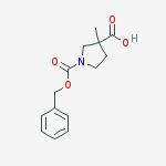 Structure of 1-[(benzyloxy)carbonyl]-3-methyl-3-pyrrolidinecarboxylic Acid
