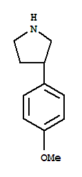 3-(4-甲氧基苯基)吡咯烷结构式