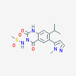 Structure of Methanesulfonamide,N-[1,4-dihydro-7-(1-methylethyl)-6-(1-methyl-1H-pyrazol-5-yl)-2,4-dioxo-3(2H)-quinazolinyl]-