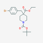 Structure of ETHYL N-BOC-4-(4-BROMOBENZYL)PIPERIDINE-4-CARBOXYLATE