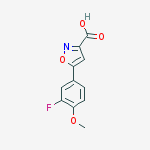 Structure of 5-(3-FLUORO-4-METHOXY-PHENYL)-ISOXAZOLE-3-CARBOXYLIC ACID