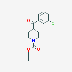 Structure of N-BOC-4-(3-CHLOROBENZOYL)PIPERIDINE