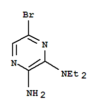 Structure of 2-AMINO-5-BROMO-3-(DIETHYLAMINO)PYRAZINE